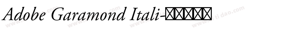 Adobe Garamond Itali字体转换